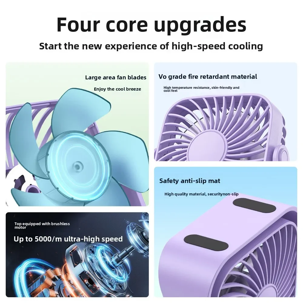 Superior  USB Desktop Small Fan Multi-angle Adjustment Mini Office Dormitory Desktop Ultra-quiet 3-speed Wind