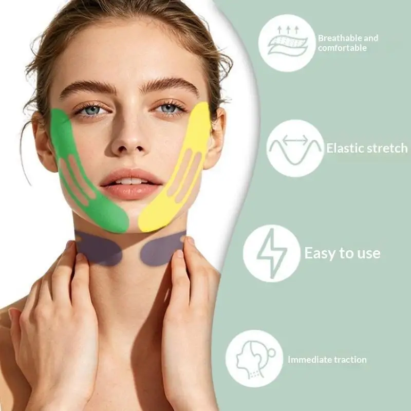 3/10pcs Neck Lifting Sticker Invisible And Skin Friendly PU Film Waterproof And Breathable Neck Lifting Sticker Neck Stripe Sti