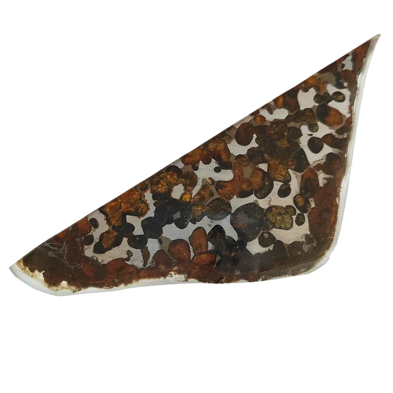 Serico Kenya Olive Meteorite Natural Meteorite Material Specimen Ornament 49.3g Olive Meteorite Slice Collection