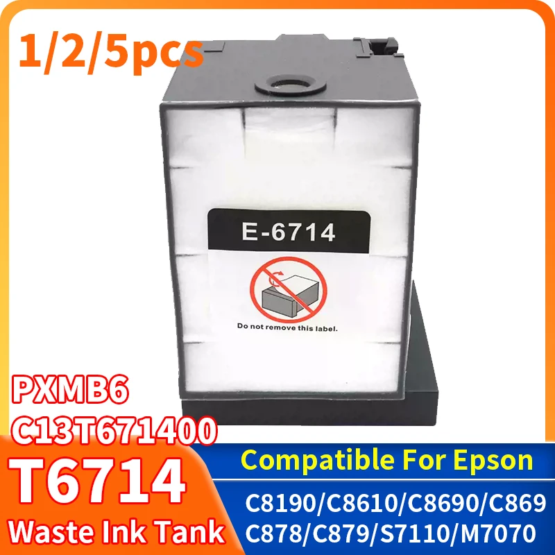 T6714 Maintenance Box compatible for Epson WF-C8690 C8690DWF C869R C8610 C8190 C8190DW printer C13T671400 T671400 Waste Ink Tank