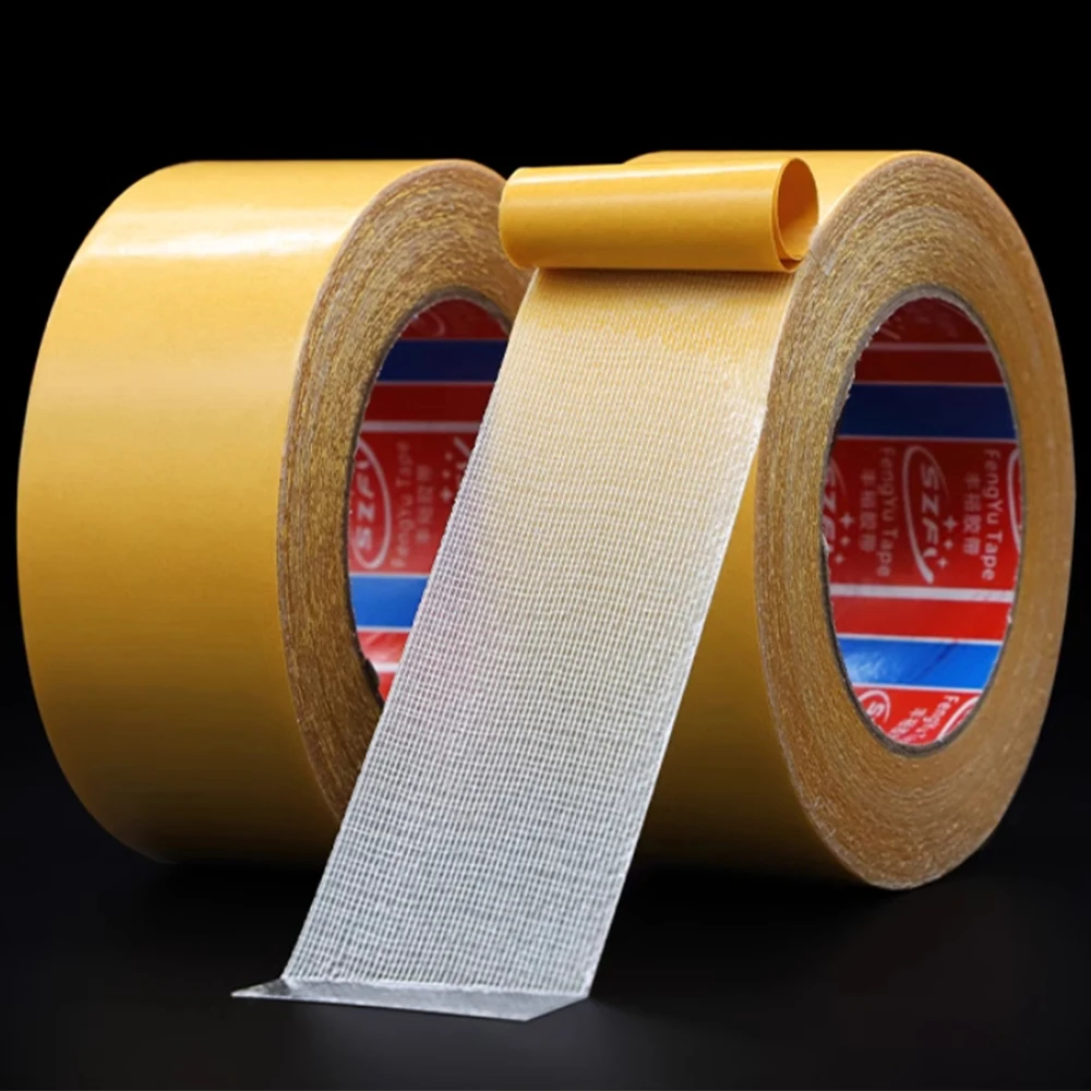 

Strong Adhesive Double-Sided Mesh Tape, 2 in × 66 FT (20m) High Sticky Clear Tape for Fixing Carpet, Rug, Cushion, Poster, DIY