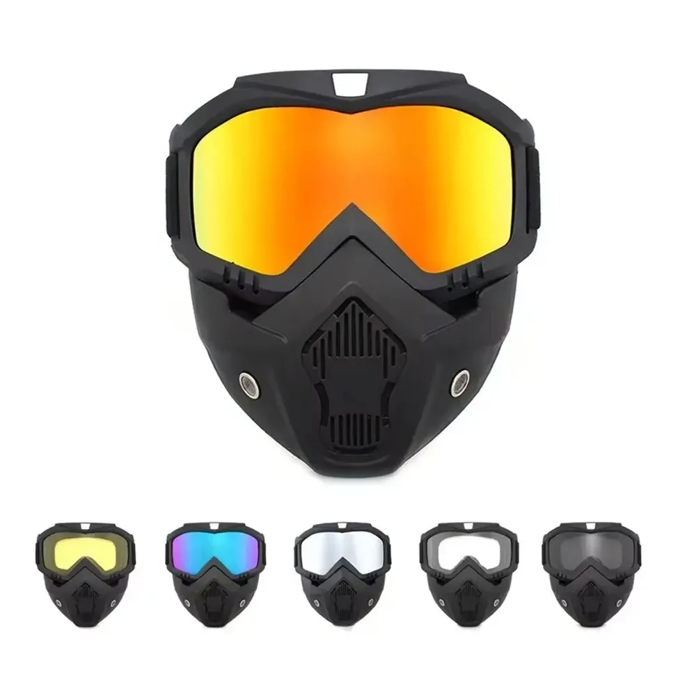 New Windproof Motorcycle Riding Mask Dust Resistant Impact Resistant Riding Goggles Adjustable Welding Protective Mask Outdoor