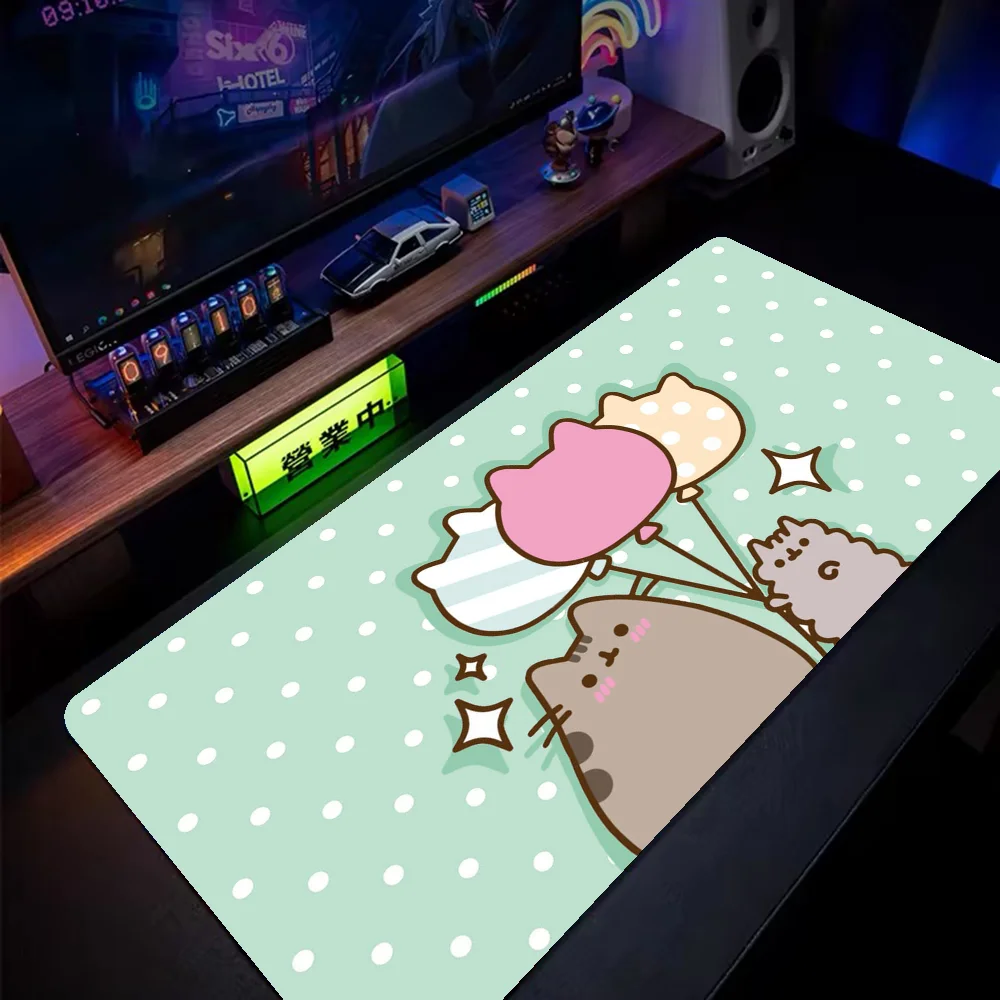 

Kawaii Cartoon Kitty Cat Mousepad Mouse Mat Desk Mat Large Gaming Accessories Prime Gaming XXL Keyboard Pad