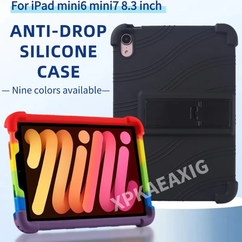 

For iPad mini 7 2024 A17 Pro Case A2993/A2995/A2996 8.3inch Soft cover iPad mini 6 A2567/A2568/A2569 Shockproof Protective Shell