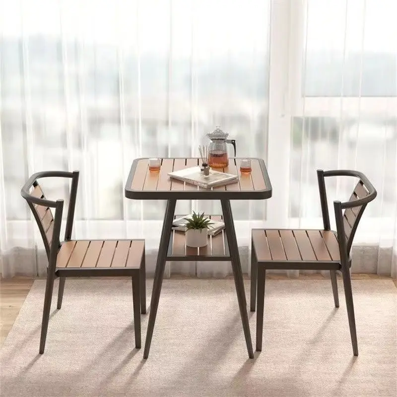 area layout villa simple outdoor tea table and chair combination household small apartment coffee table chair three-piece set