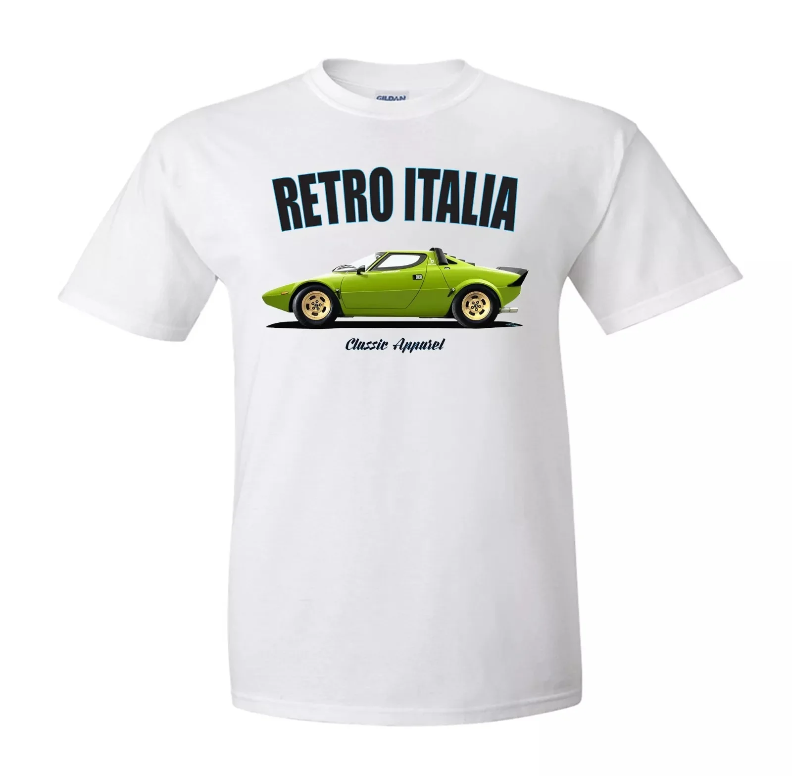 

LANCIA STRATO'S T-shirt. RETRO ITALIA. STRATOS. ABARTH. RALLY CHAMPION.