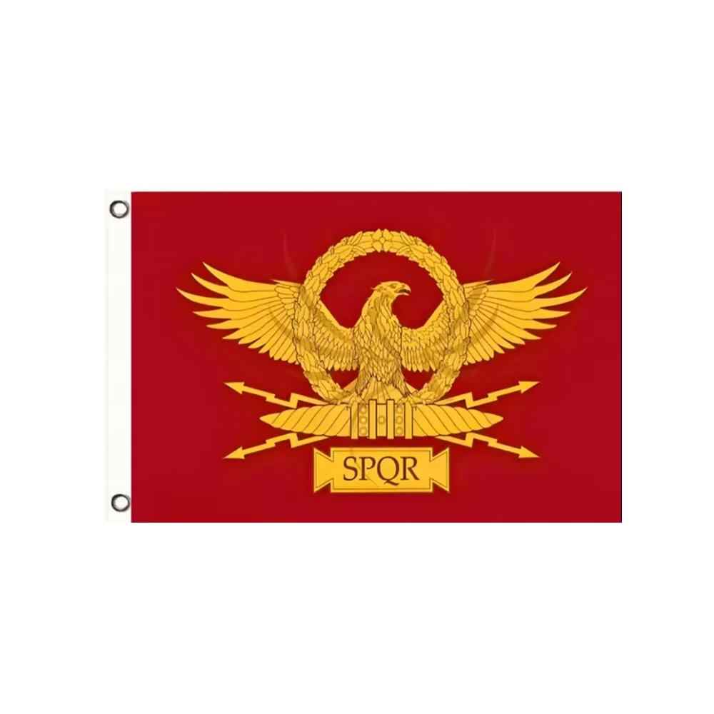 SPQR Roman Empire Victory Flag 2x3ft 3x5ft Premium Polyester Banner For Historical Collections Outdoor Wall Hanging Decor