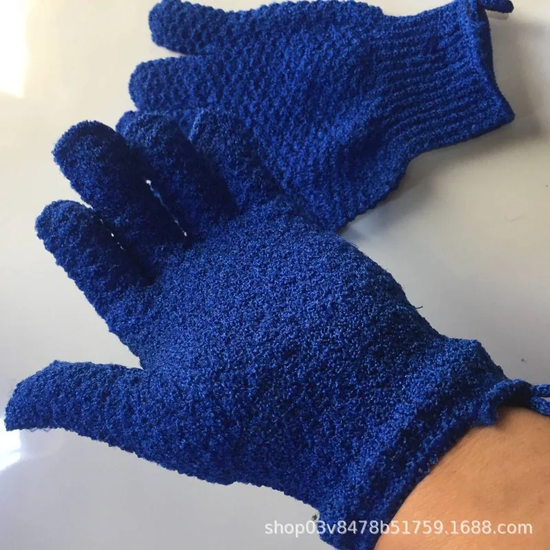 Ultra Soft Jacquard Polyester Bath Protective gloves Pineapple Flower Pattern Exfoliating Scrub Mitts for Shower Dirt Removal