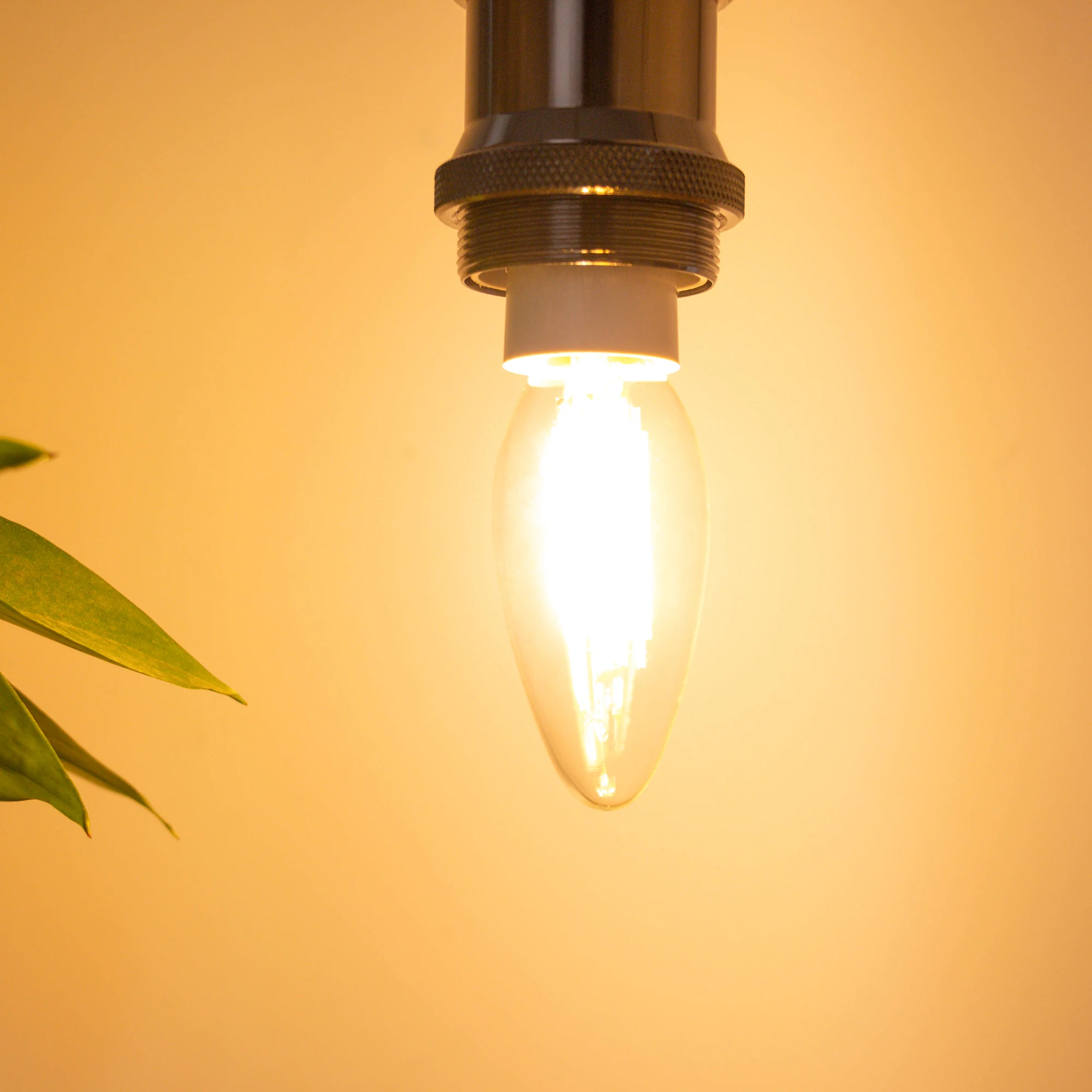 Vintage Candle Light Bulb C35 B22 Dimmable Led Filament Bulb 6.5W High Lumens 806lm No Flicker Chandelier Candelabra Flame Lamps