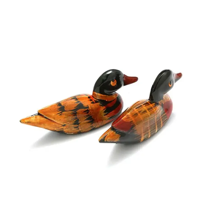 Resin Pair of Mandarin Ducks Chopstick Holder for Home Decoration Feng Shui Craft Display Ornament