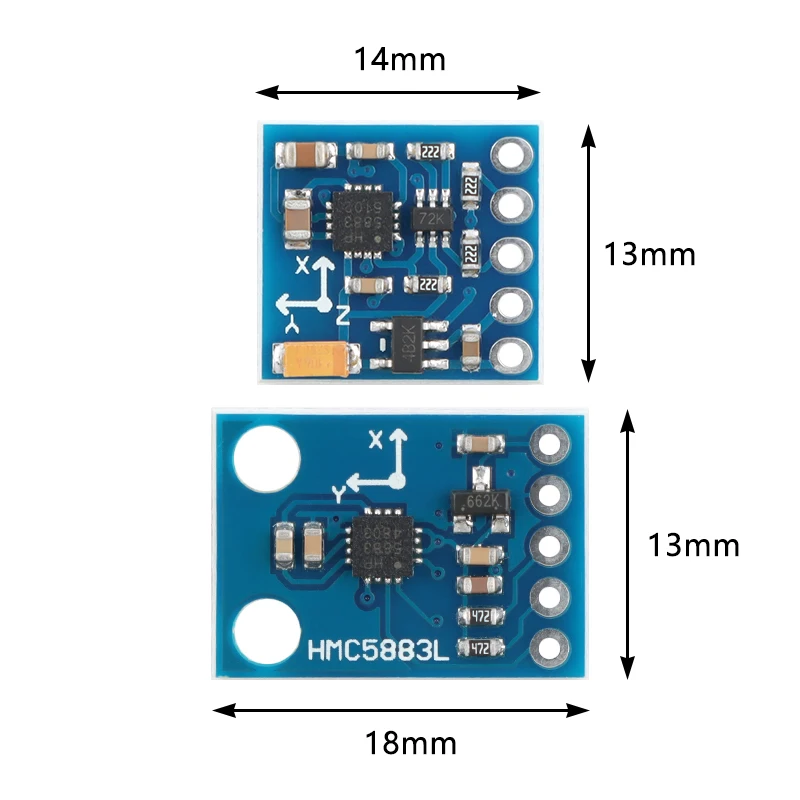 HMC5883L/QMC5883P Three-axis Magnetic Field Sensor Electronic Compass Compass Module GY-271/273