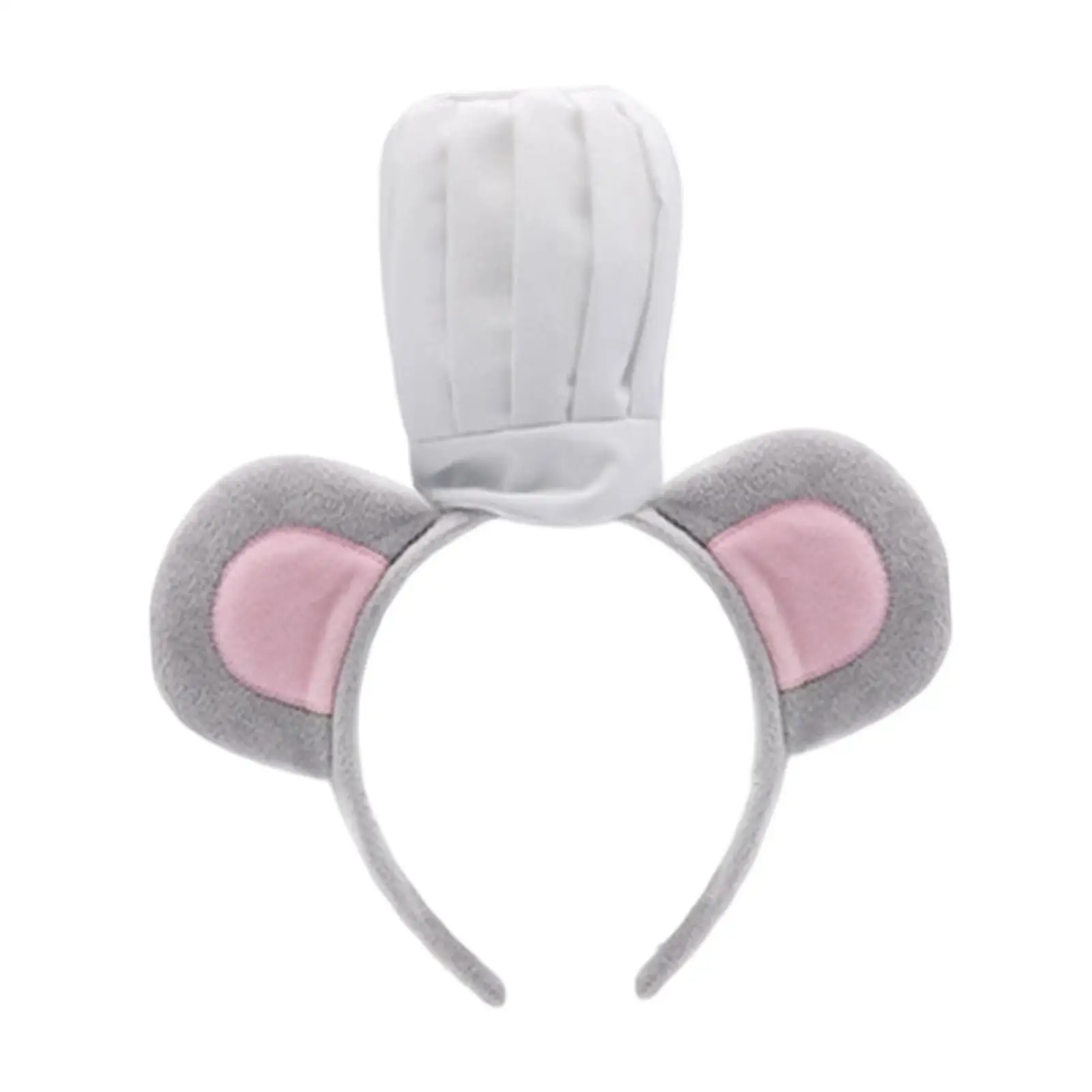 Kids Mouse Ears Headband Halloween Cosplay Animal Dress Up Set Cute Chef Hat Hair Accessories for Children Party Fancy Costume