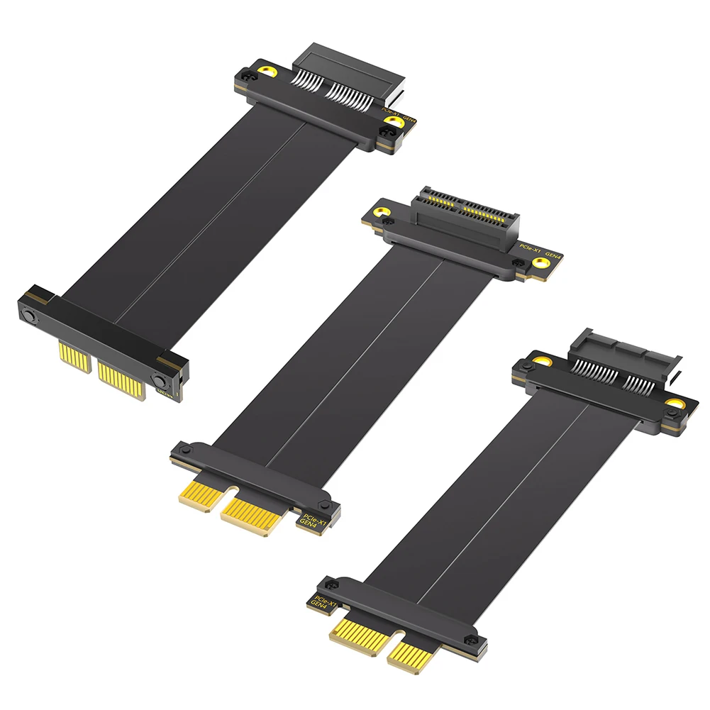 Cabo riser pci-e 1x macho para fêmea de 10cm com conector banhado a ouro adaptador extensor pci-e 1x