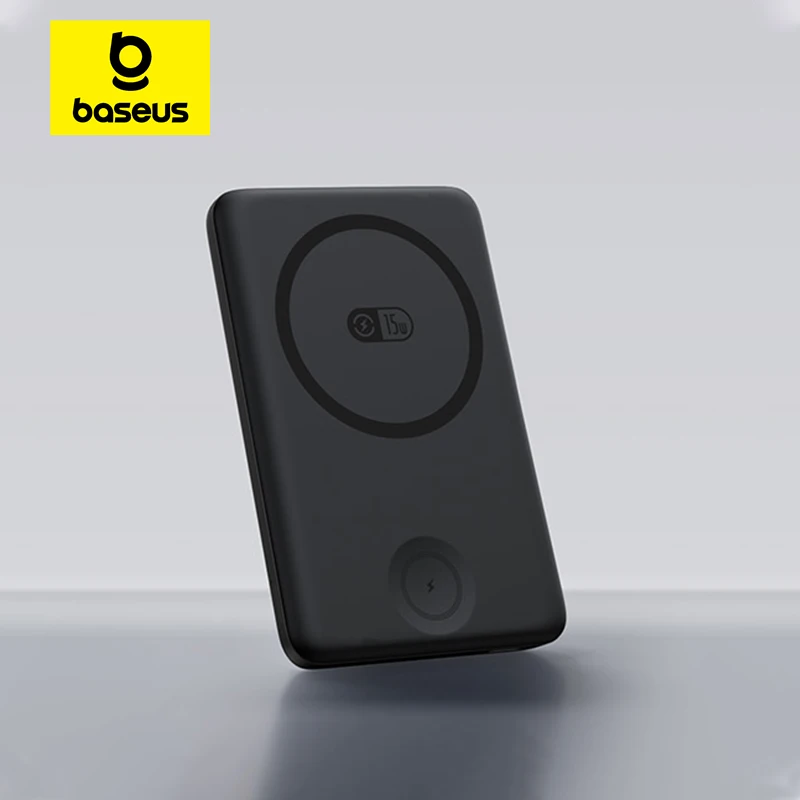 Baseus 27W Magnetische Powerbank 10000mAh 15W Kabelloses Laden Externer Akku für iPhone iWatch AirPods Samsung Xiaomi Poco