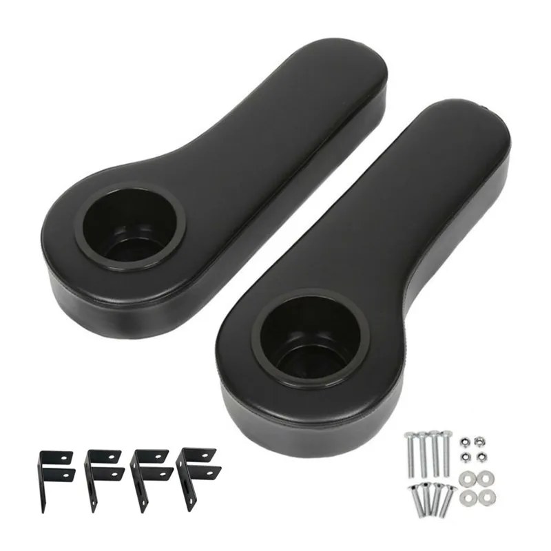 

Golf Cart Rear Seat Universal Arm Rest Black Fits on EZGO, Club Car, Golf cart with Rear seat