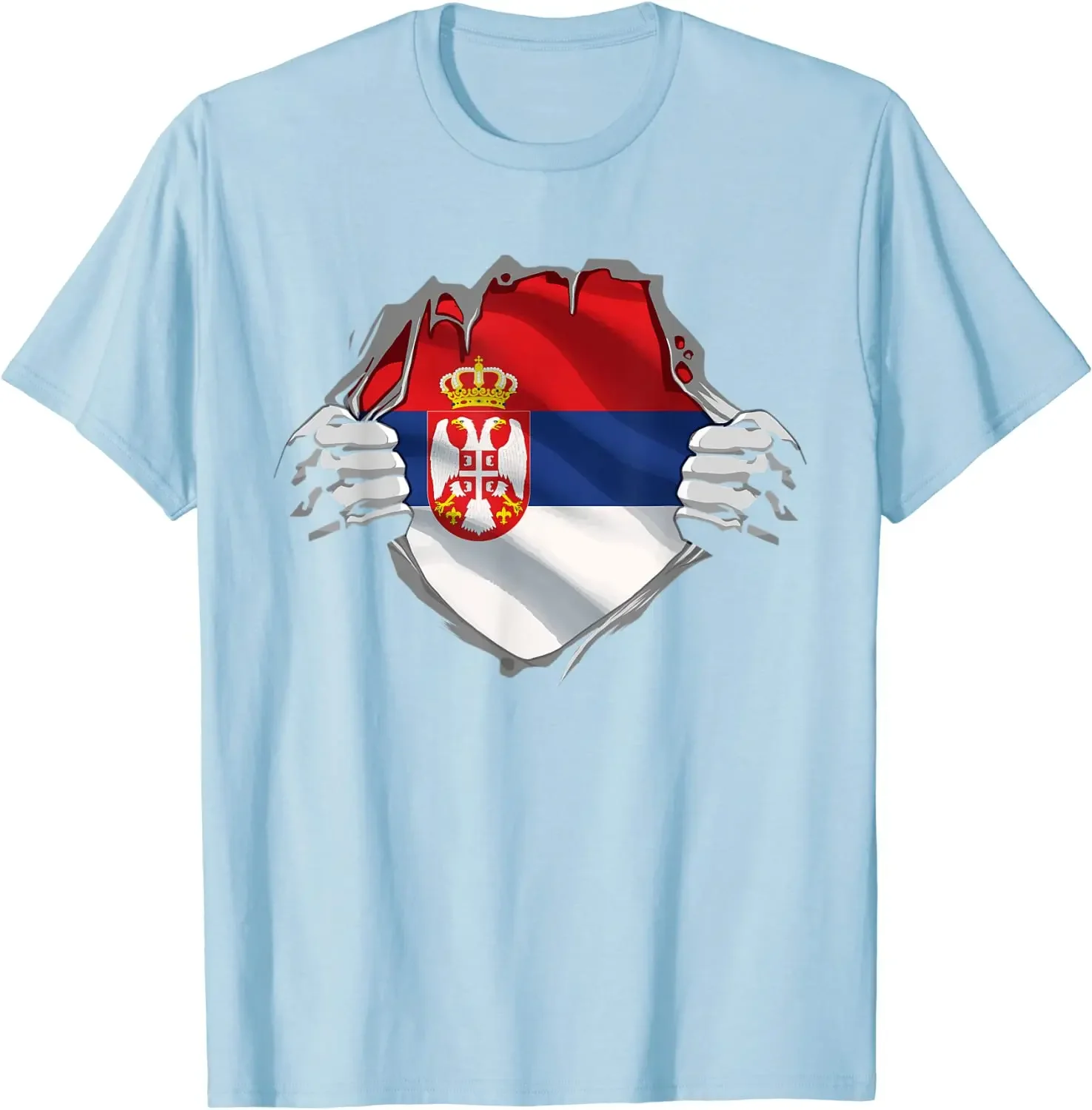 Super Serbian Heritage Proud Serbia Roots Flag Men T-Shirt Short Sleeve Casual 100% Cotton O-Neck Summer Shirt