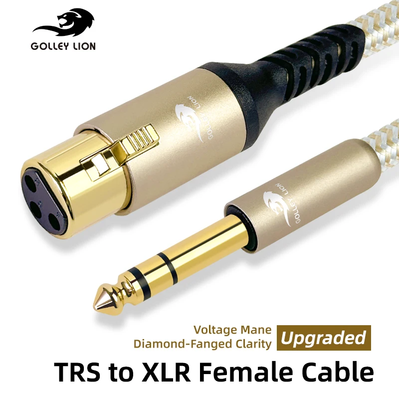 

GOLLEY LION XLR Female to 1/4 Cable Balance 6.35mm TRS Plug to 3-pin Cannon Mic Cable