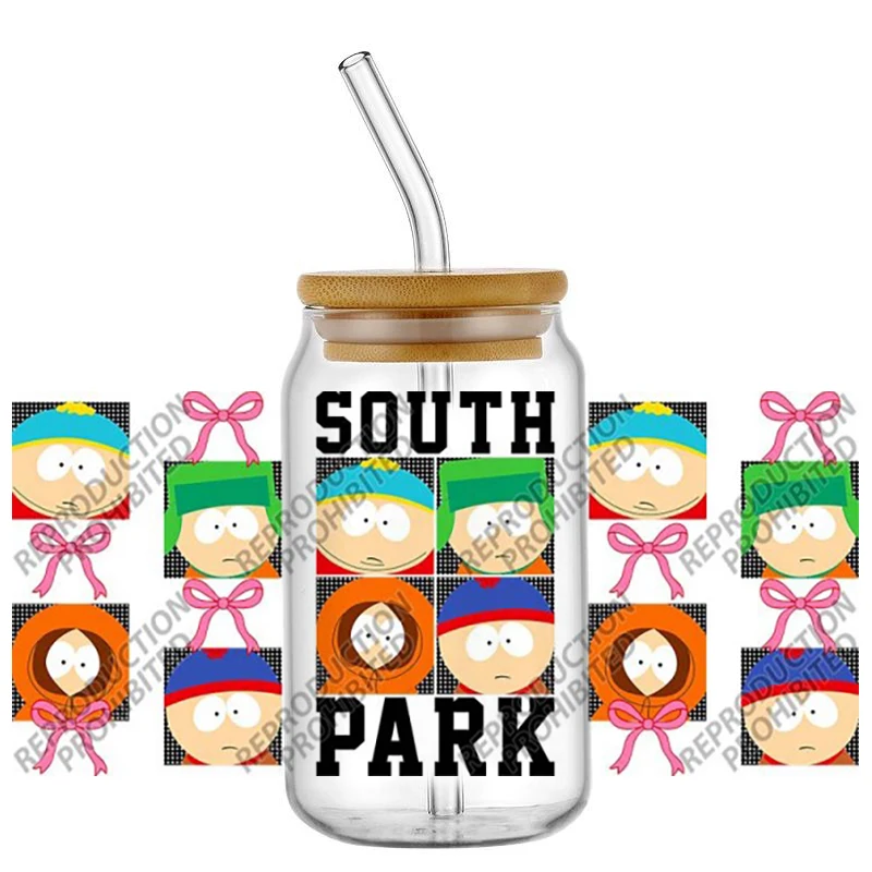 

Popular Cartoon Movie Themes Collection DIY Decals 3D Transfers Stickers 16oz UV DTF for Glasses cup Wraps