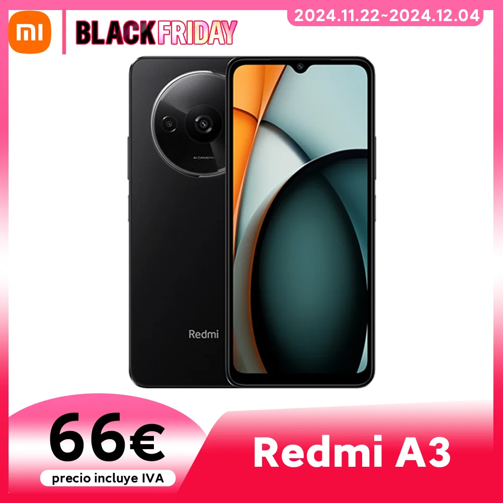 Xiaomi Redmi A3 Global Version Smartphone Mediatek Helio G36 6.71 Inch HD Screen Dual Camera 5000mah Battery 10w Fast Charge