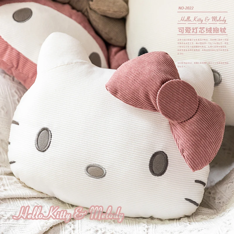 Kulomi-almohada de felpa Kawaii Sanrio Melody para niñas, almohada bonita para dormir en la cama, decoración del hogar, venta al por mayor