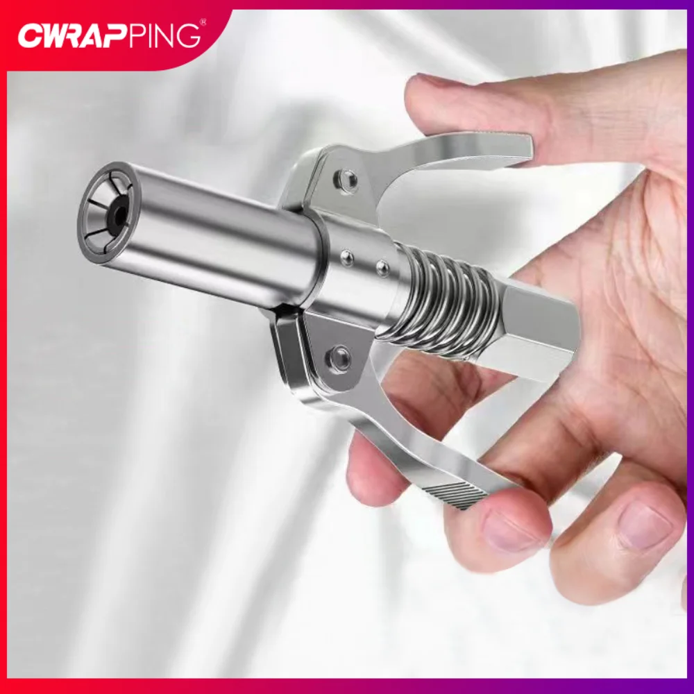 Grease Gun Coupler Grease Nozzle Lubricant 10000 PSI NPTI/8 High Pressure Tip Repair Tools Oil Pump Car Syringe Stainless Steel image 3