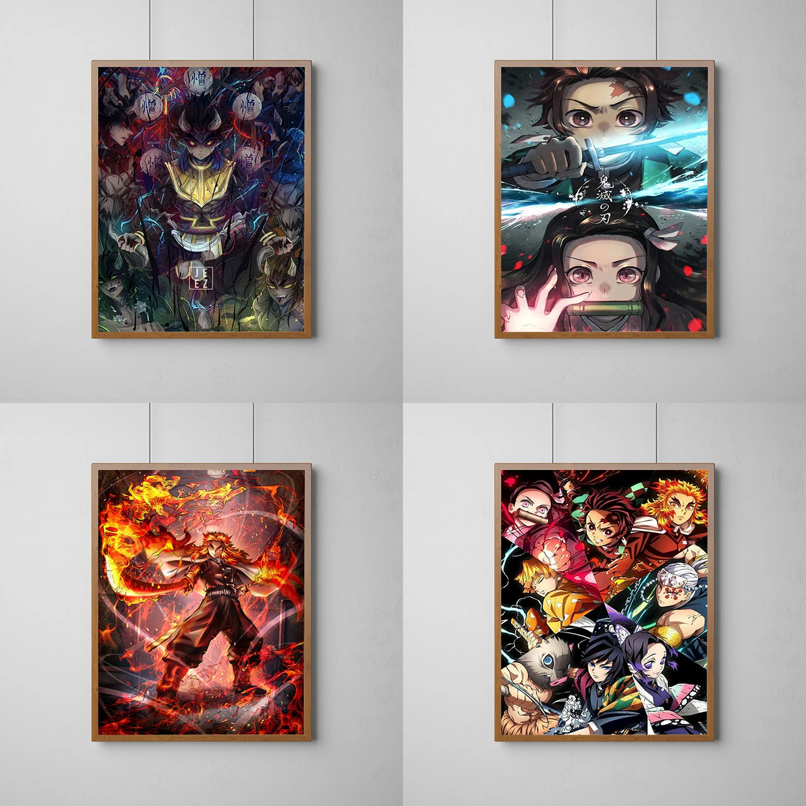 

Demon Slayer Anime Poster Wall Posters Decorative Pictures for Living Room Decor Painting on Canvas Home Decoration Art Bedroom