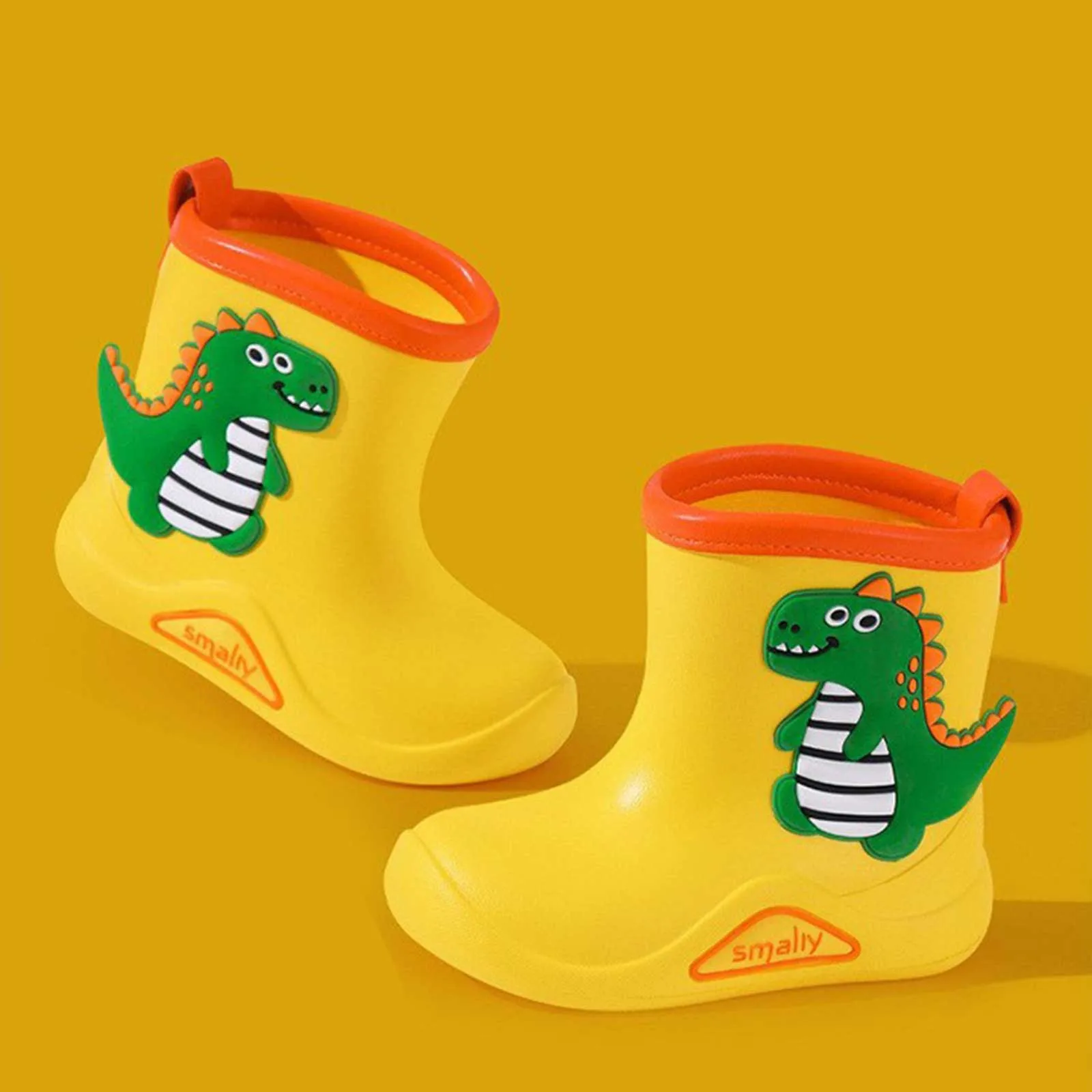 Kids Low Heels Children Rain Boots Non Slip Children Water Shoes Classic Children Rainboots Cartoon Girls Wide with Boots