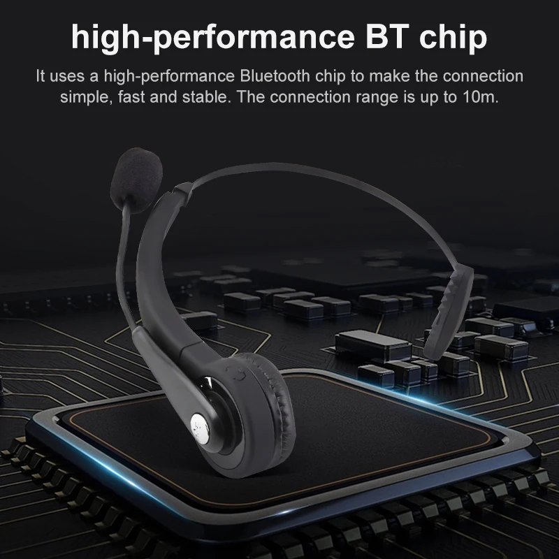 2023 Office Noise Cancelling Bluetooth 5.0 cuffie Call Center con microfono cuffie da camionista Wireless con tempo di Standby di 200 ore