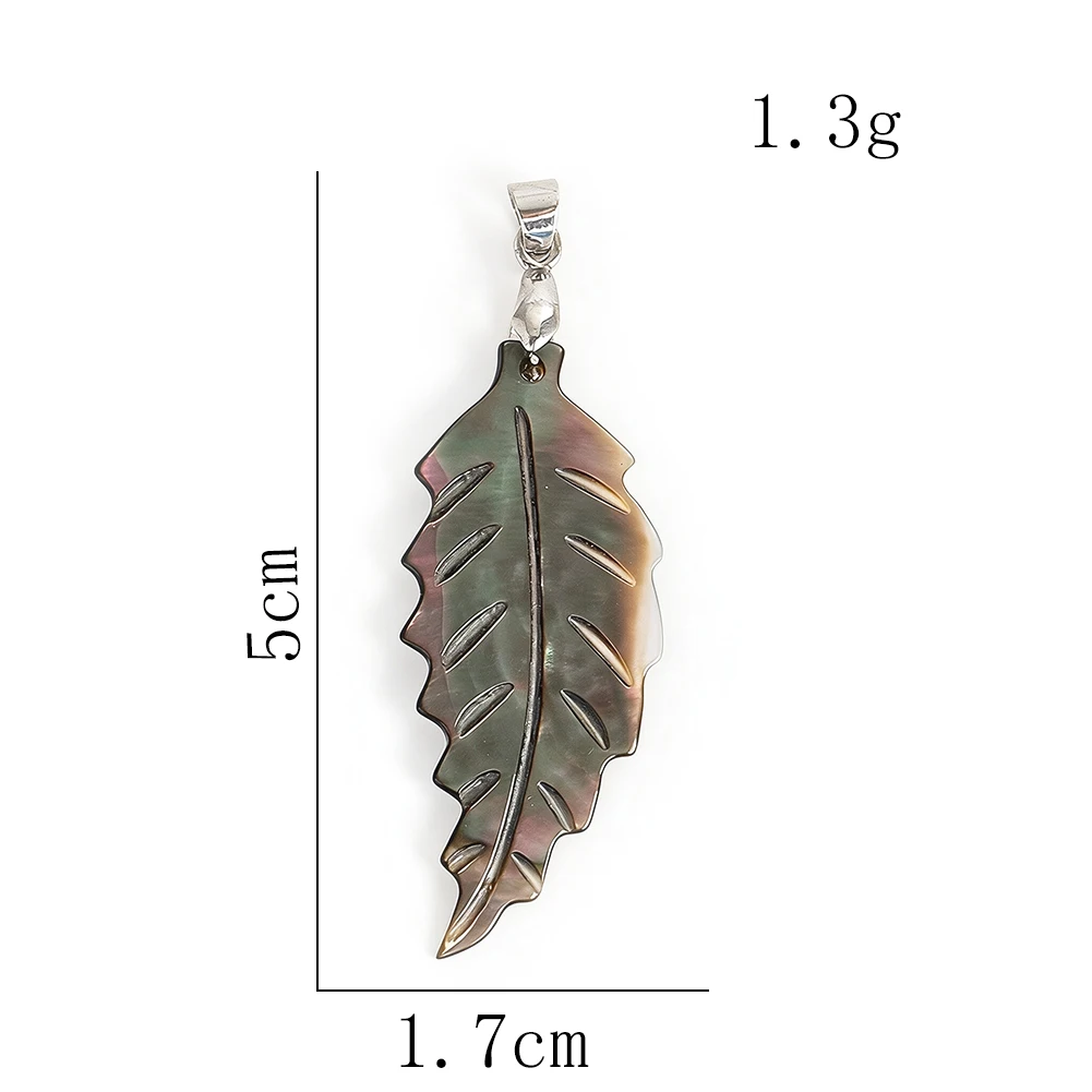 Natural Iridescent Abalone Shell Charms Leaf Shape Design Boho Pendants DIY Necklace Earrings Bracelet Fashion Jewelry Making