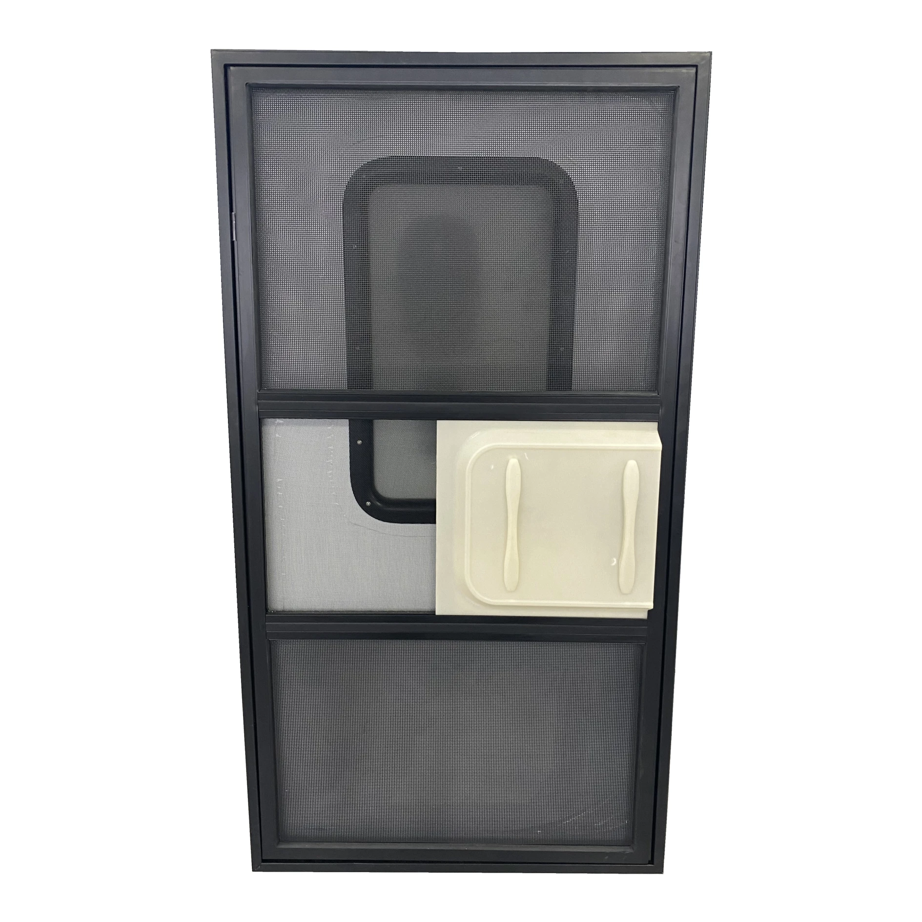 Porta camper per rimorchio roulotte con telaio in lega di alluminio ad angolo retto 2025 con vetro certificato di sicurezza e serratura a punto singolo