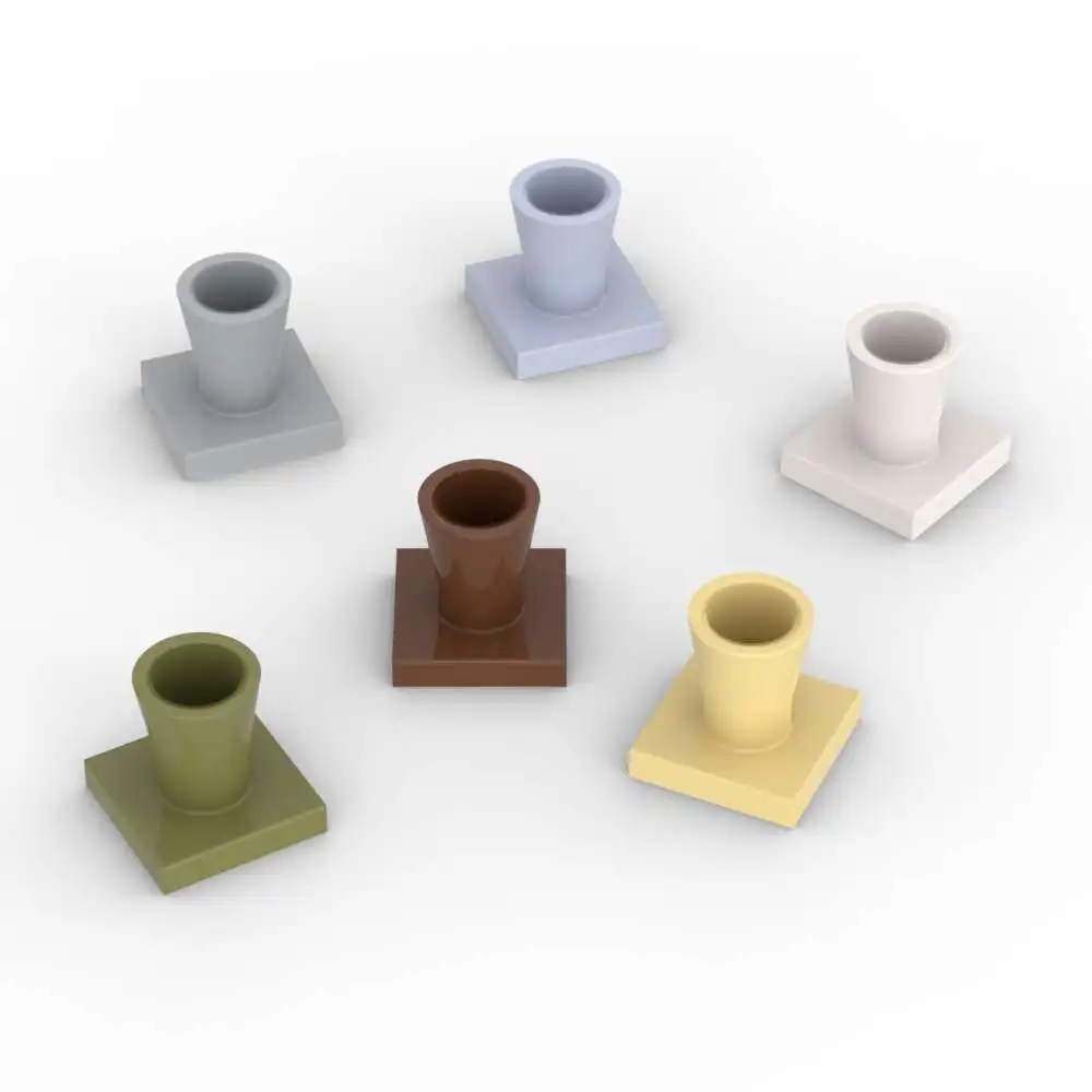 MOC 10PCS Plant Tree Palm 2563 Building Blocks Farm Botanical Garden Decoration Base Leaf Brick Particle Toys Children Kid Gifts