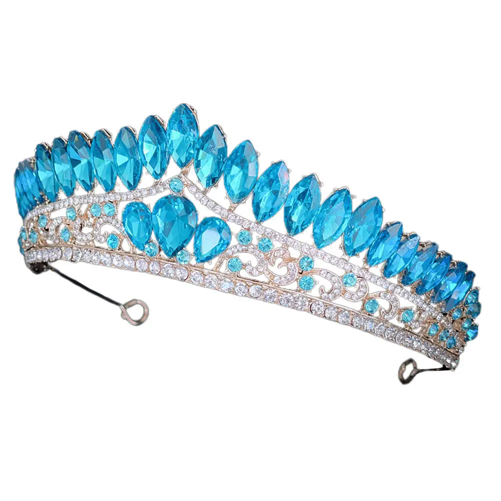 

Elegant Rhinestone Crown Tiara Headband for Bridal Wedding Party Birthday Evening Formal Reception Standout Shimmering Glamorous