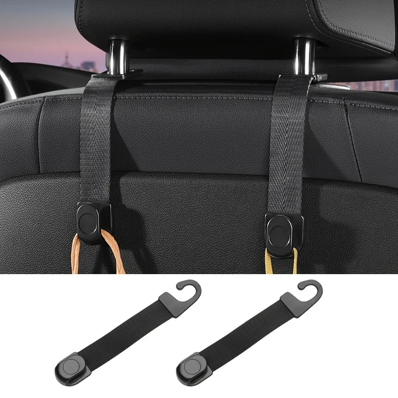 【セール中】2 個車のヘッドレストフックハンガーバッグ用シートバックオーガナイザーホルダークリップ自動車ファスナーフック車の収納インテリアアクセサリー
