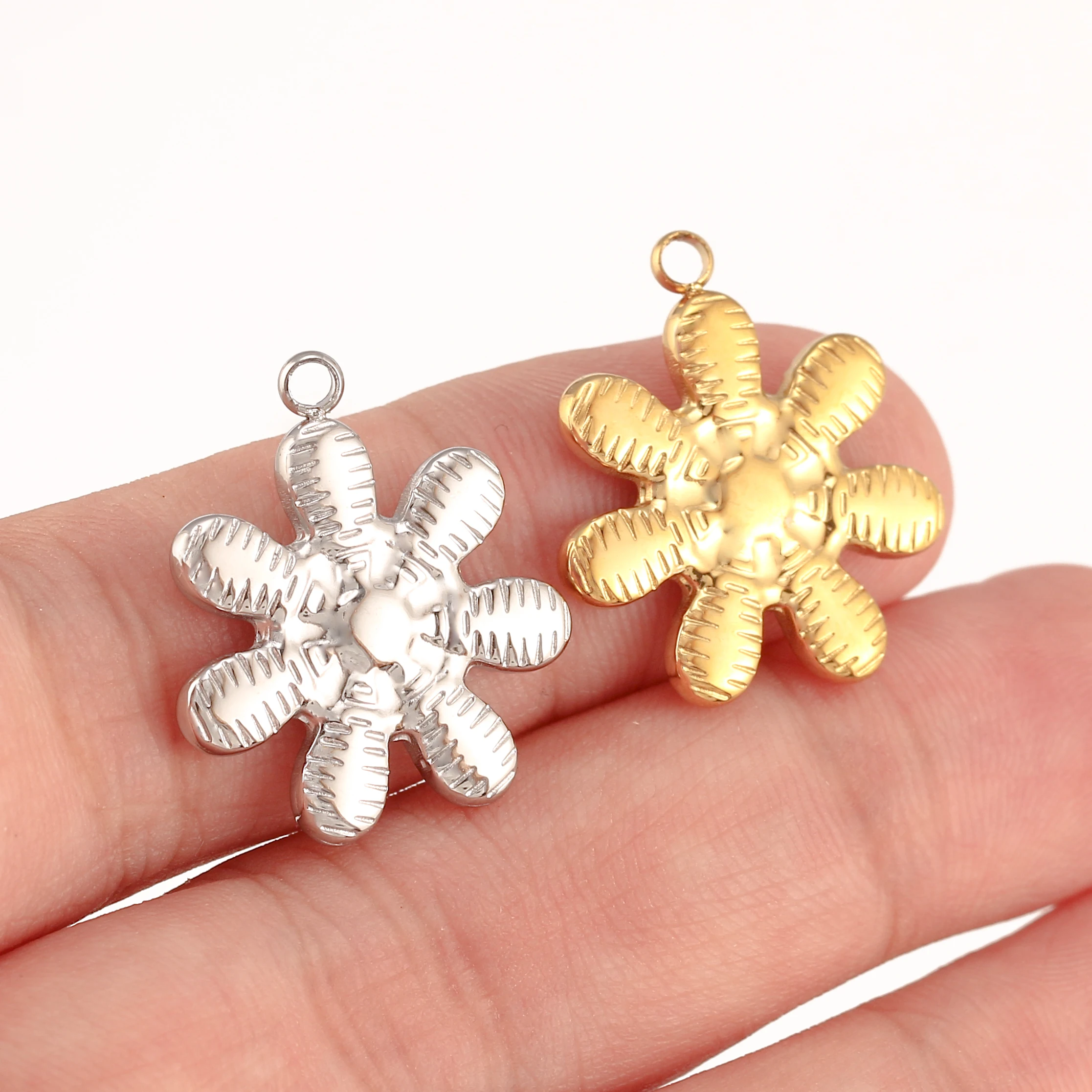 3 Stück Gesicht Sonne Mond/Sonnenblume/Schmetterling Charm für Schmuckherstellung Edelstahl Guss Charm DIY Armband Halskette Handwerk Zubehör – Detail 12