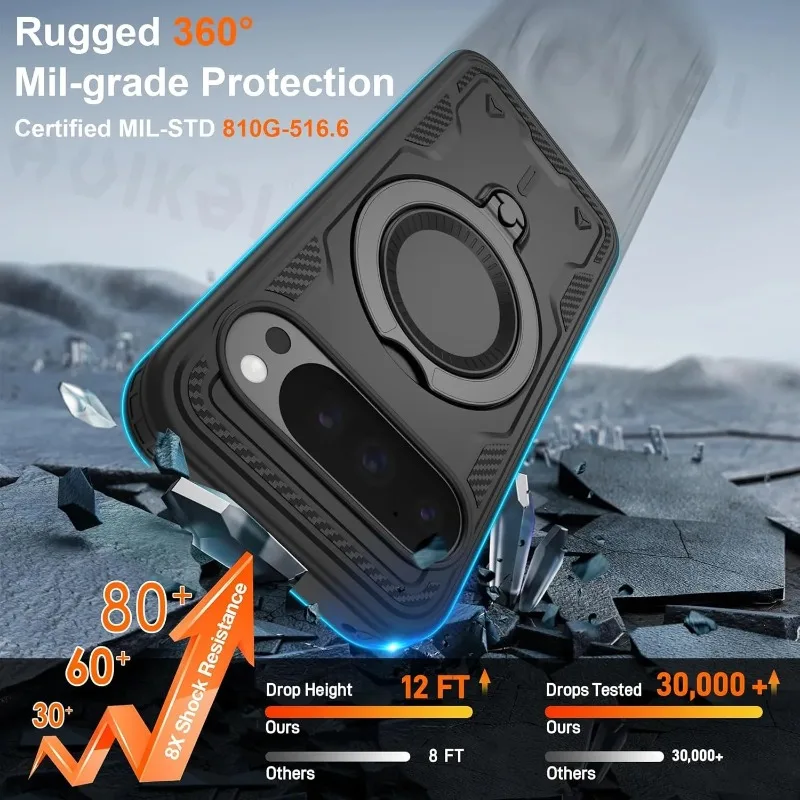 سيارة بريميوم 360 ° تدوير قوس درع الحالات الهاتف لجوجل بكسل 10 9 برو XL 9A قطرة برهان المغناطيسي شحن حامي غطاء