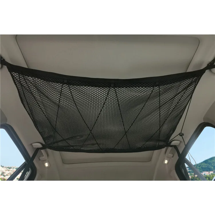 2022 Car Ceiling Mesh Storage Organizer Cargo Net Pocket Interior Overhead Roof Top Bag Car Trunk Storage Organizer