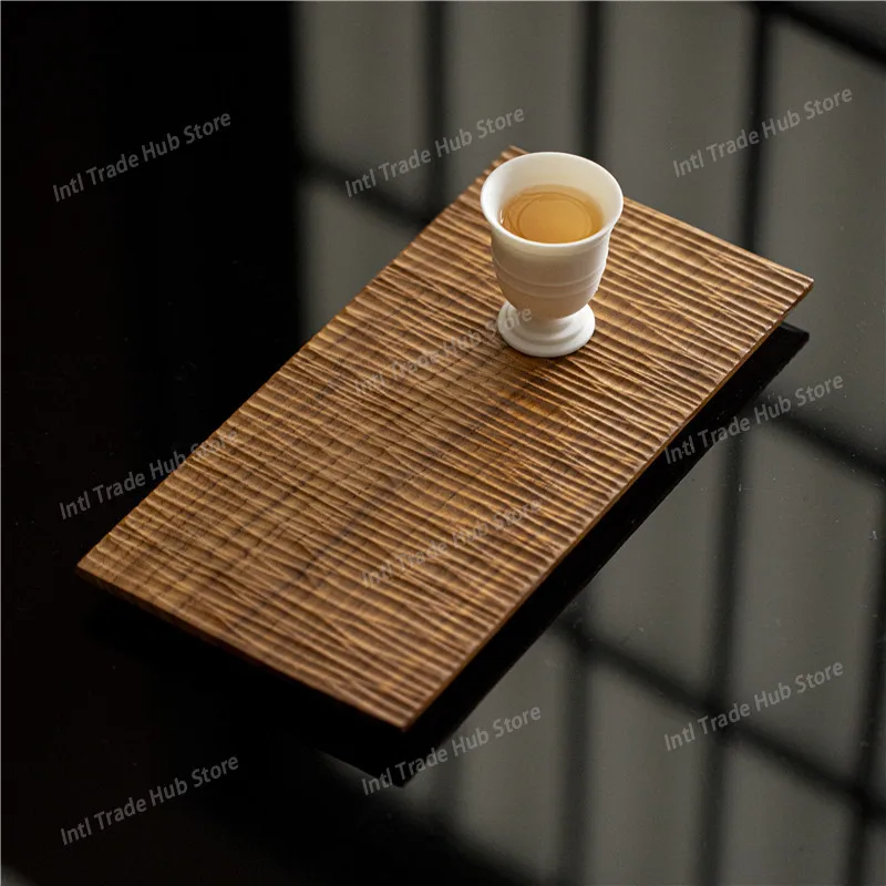 Burmese Teak Dry Tea Tray Vintage Rectangle Serving Plate Home Teapot Holder tea Set Accessory