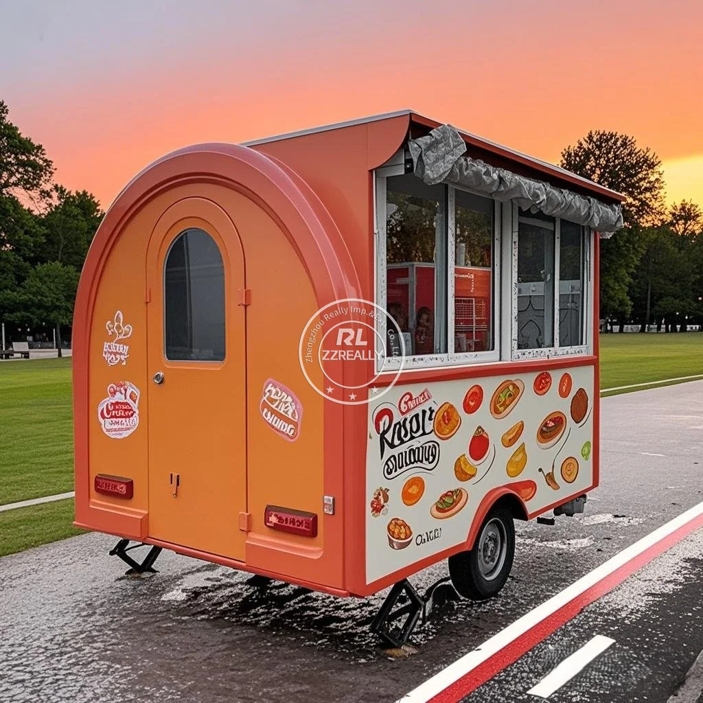 

2025 НОВЫЙ ресторанный грузовик фаст-фуда с полным оборудованием, кухонный киоск для кофе, барбекю, еды, мобильный прицеп для уличной еды