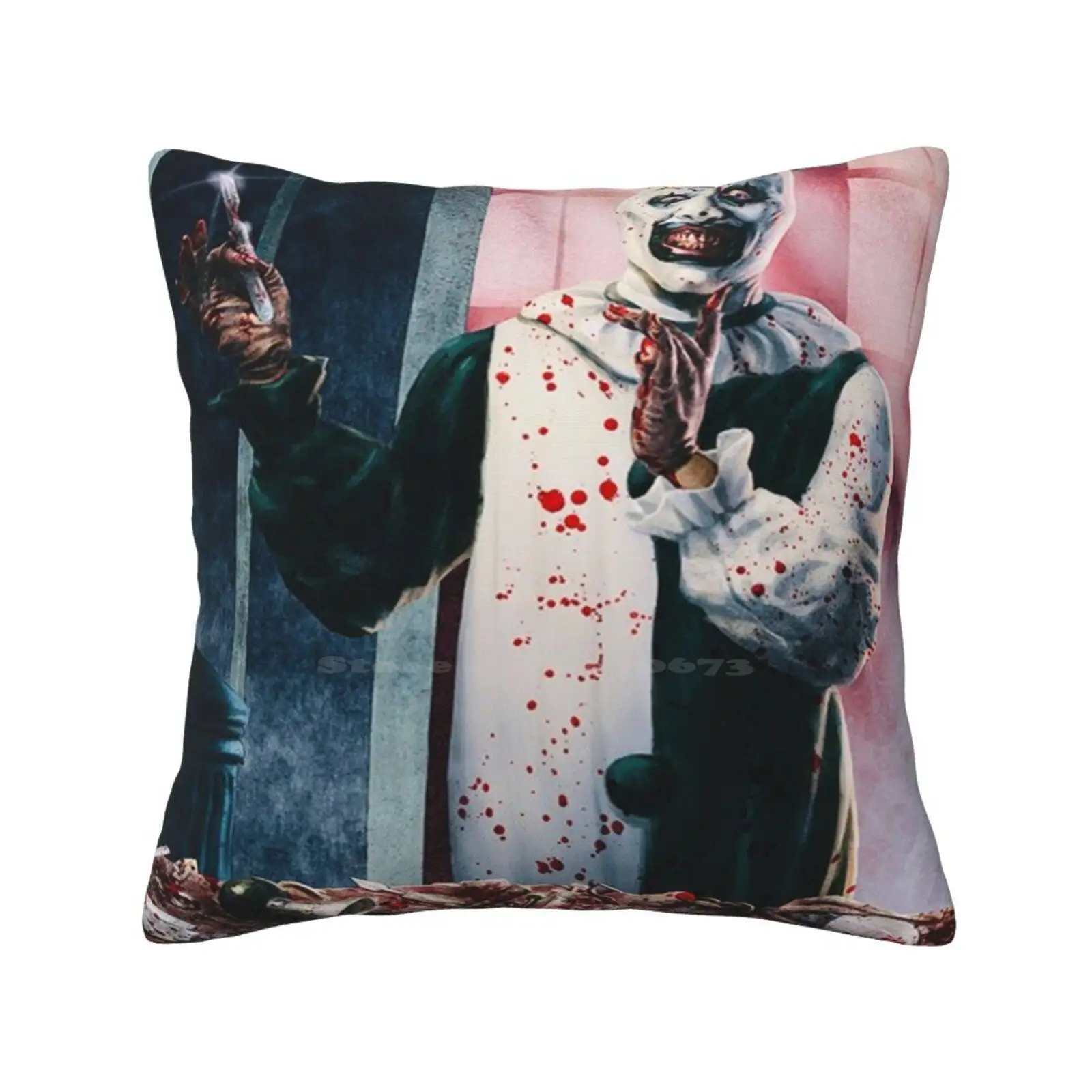 Terrifier Horror Movie Art Soft Comfortable Pillowcase Terrifier Scary Halloween Clowns Art The Clown Art Clown Film Horror