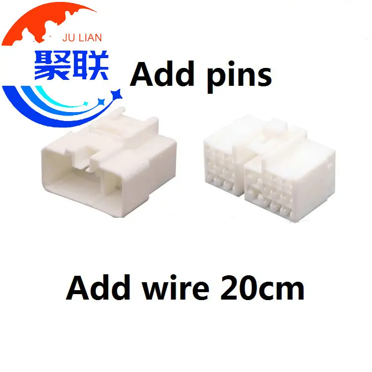 1Set Auto 20pin plug 6245-0301 6241-0281 wire cable unsealed wiring harness connector with terminals