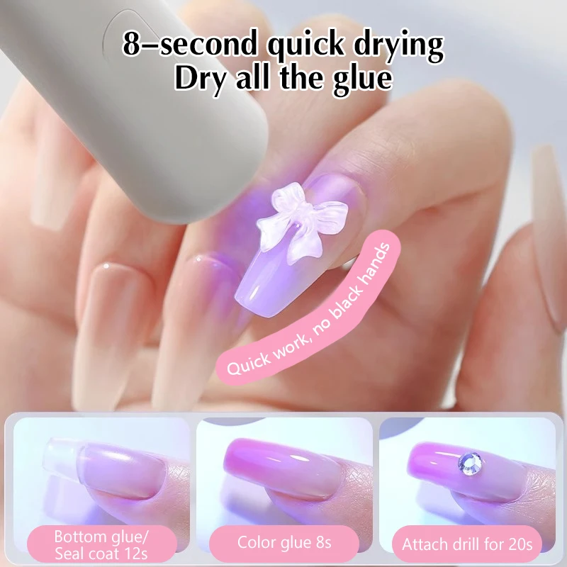 المحمولة المحمولة البسيطة مسمار مصباح ل هلام البولندية سريعة الجافة مصباح يدوي القلم USB مسمار مجفف آلة الأشعة فوق البنفسجية LED مسمار مصباح