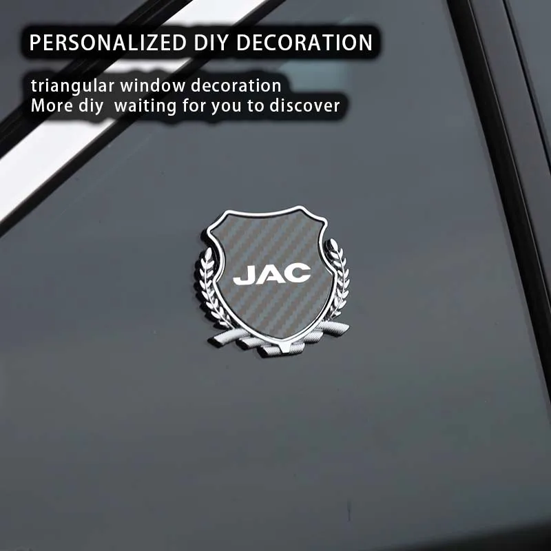 Car Sticker Emblem Exterior bodywork Metal For JAC MOTORS JS8 J7 JS6 JS7 JS4 JS3 JS2 E-J7 E-JS4 JS1 Accessories 2024 Key Case