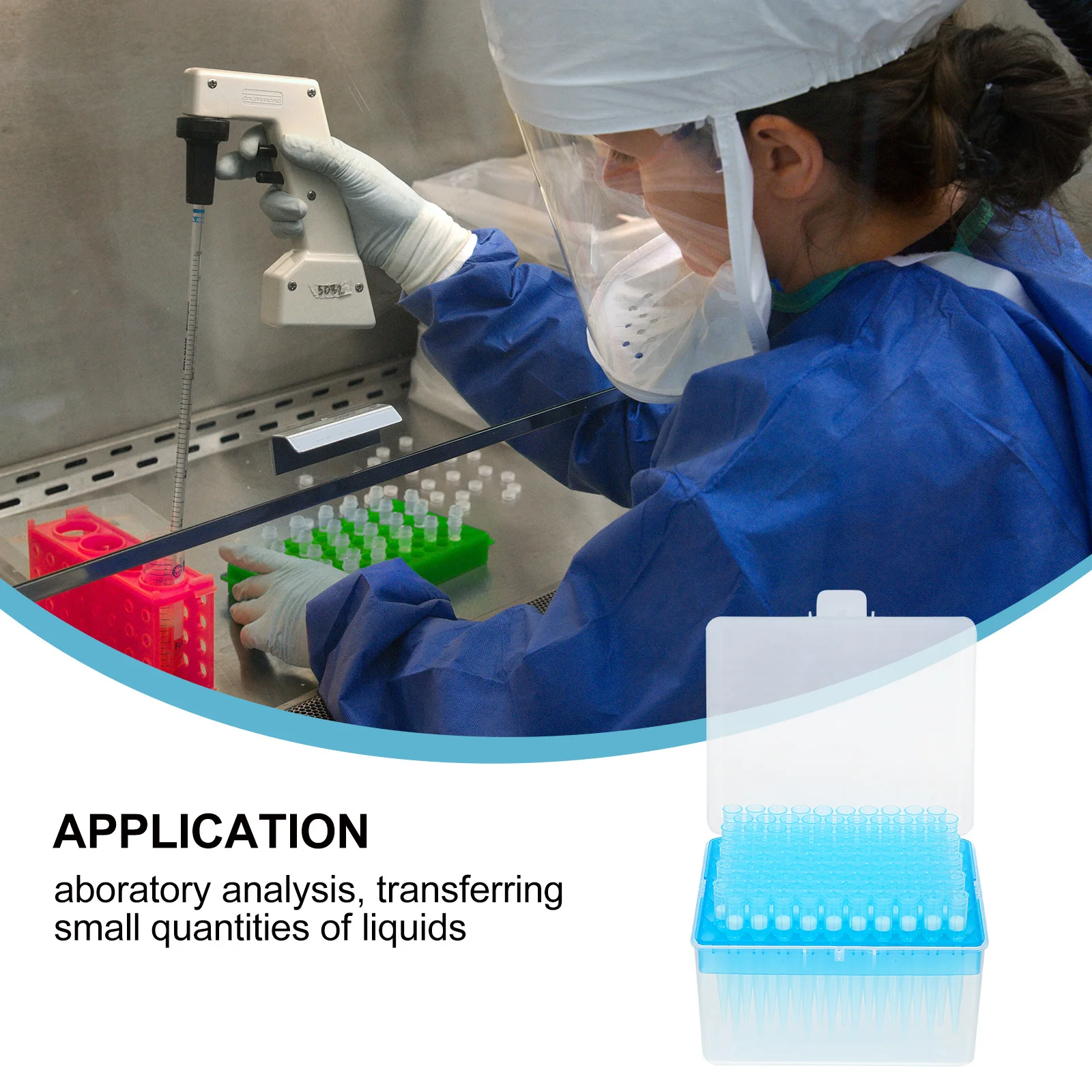 

96pcs Filter Pipette Tips 10Ul Transparent Ergonomic Design Laboratory Analysis Disposable Plastic Lengthened Tips Scientific