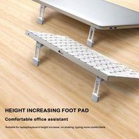 2pcs Foldable Portable Laptop Stand Adjustable 3 Height Computer Stand Ventilated Cooling Aluminium Alloy Laptop Riser