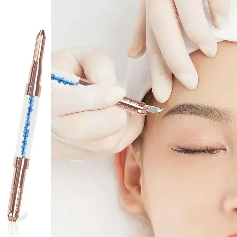 Double Heads Manual Microblading Pen Tattoo Tools 1pcs Permanent Eyebrow Lip Line Makeup Embroidering Pen