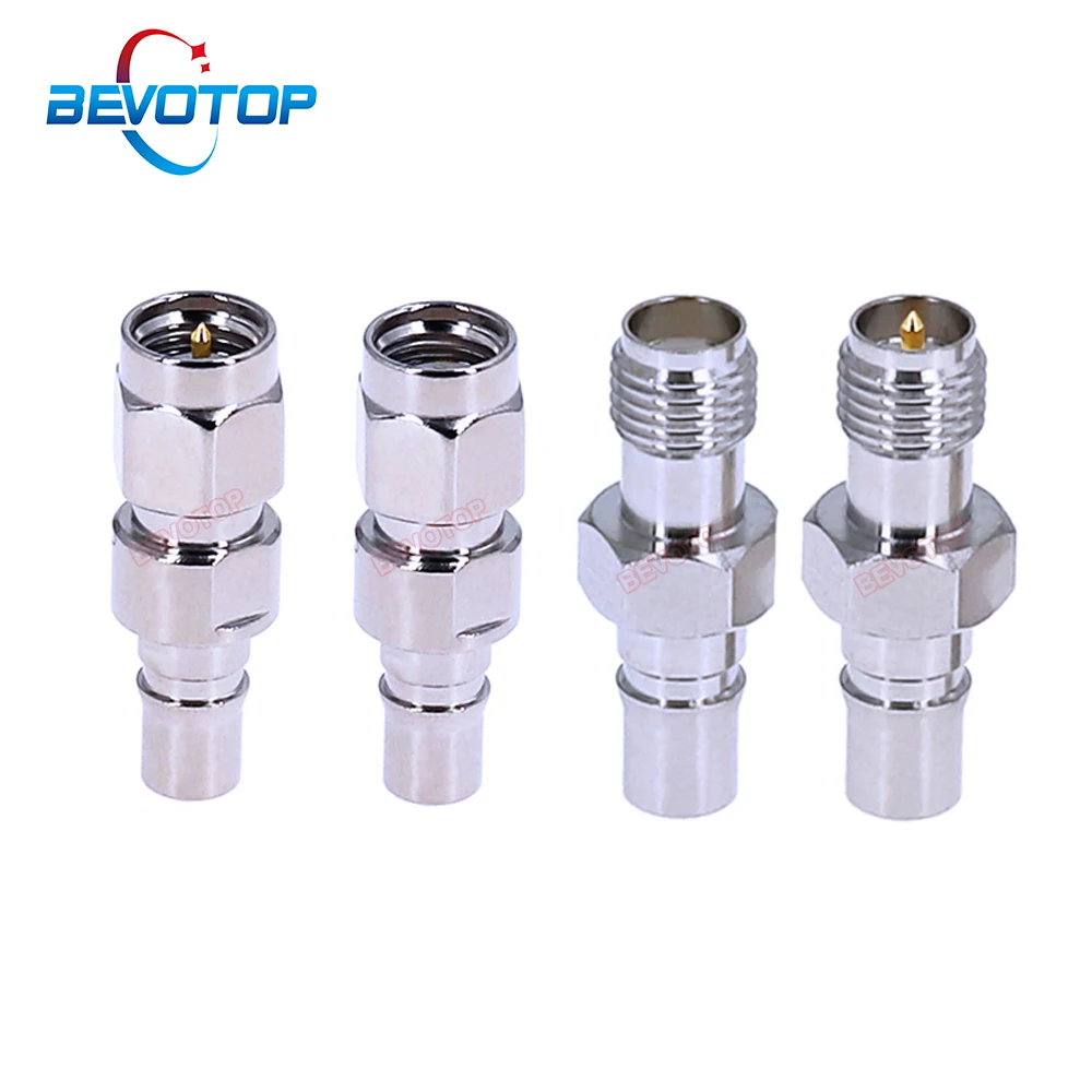 10PCS/LOT QMA to SMA Adapter QMA Female to RP-SMA/ SMA Female Male Straight RF Coax Adaptor 50 Ohm Converter BEVOTOP Connecter