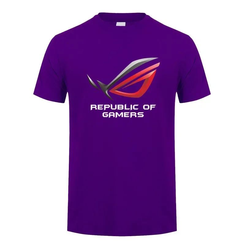 ROG Republic Of Gamers T Shirt Unisex Casual Short Sleeve Mans Cool Cotton Tshirt Tops Tees