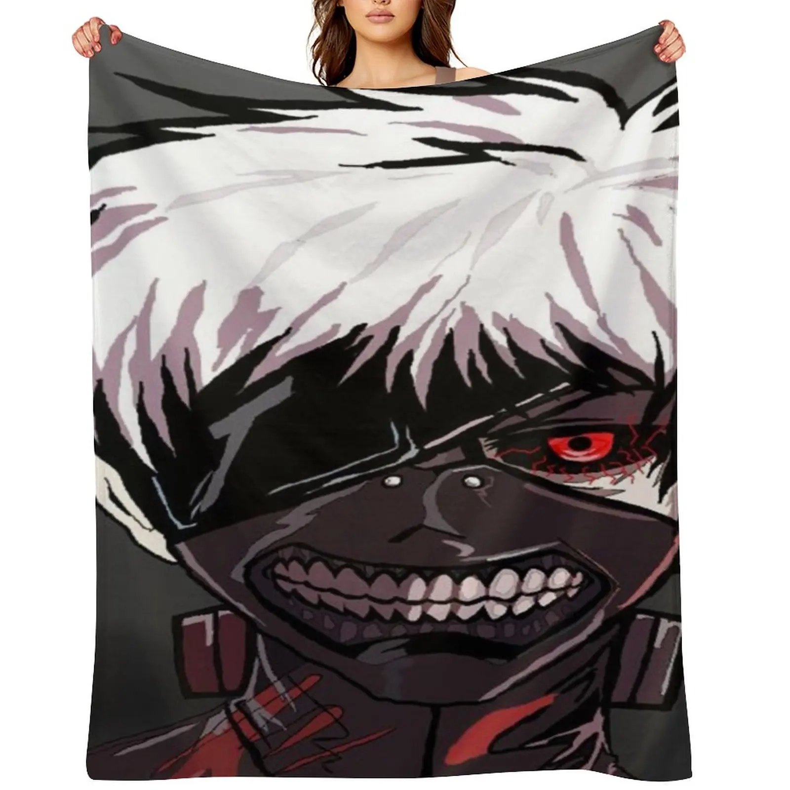 

Ken Kaneki Digital Throw Blanket Weighted halloween Plush Cute Plaid Blankets