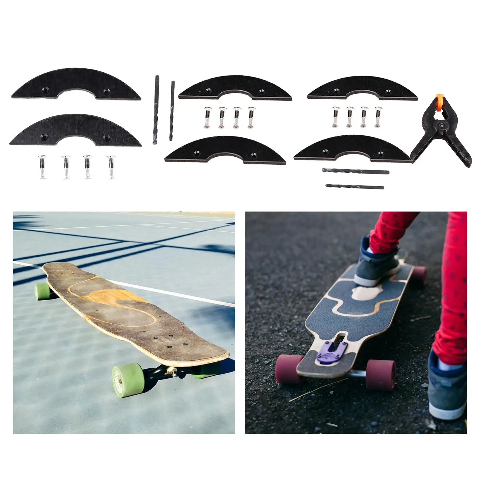 Skateboard Deck Guards Protector Tail Guards Head Protector Universal