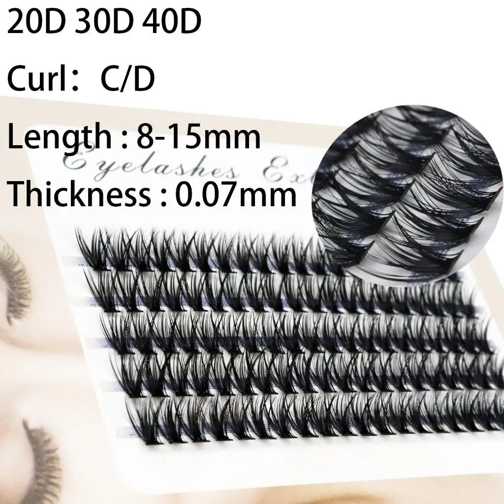 20d/30d/40d Cluster Wimpers 1 Doos/100 Cluster Individuele Natuurlijke Wimper Extensie Make-Up Tools 3d Nerts Wimpers Groothandel